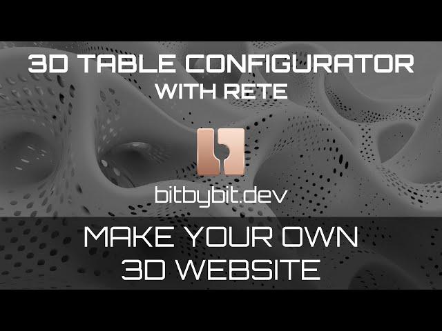 How To Make Your Own 3D Website - 3D Table Configurator Tutorial With Rete