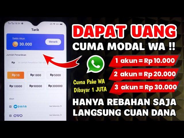 DIBAYAR 30RIBU/Hari Modal WA! Kerja Online Dibayar Per Hari - Cara Dapat Uang Dari Internet 2025