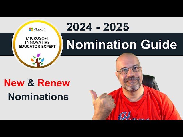 MIE Expert Self-Nomination guide 2024-25 for New and Returning MIEE's