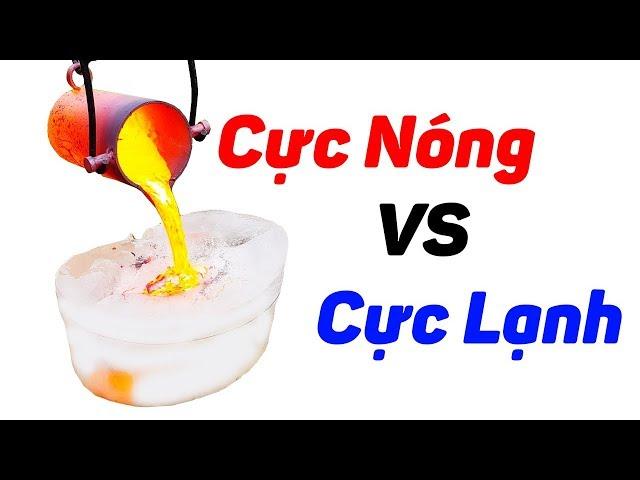 Đổ Nhôm Nóng Chảy 600 Độ C Vào Đá 0 Độ C Và Cái Kết ( Molten Aluminum Vs Ice )