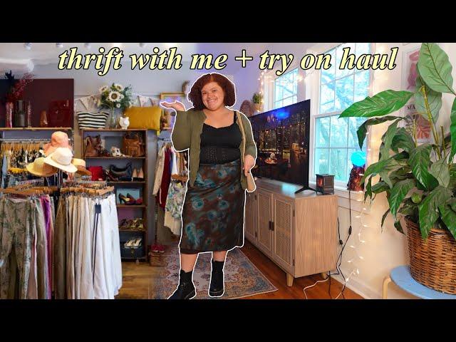 come thrifting with me + HUGE thrift haul!! *plus size*