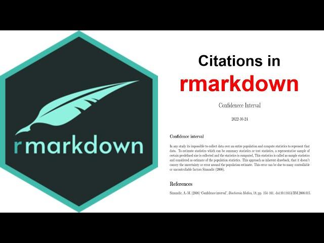 How to add citations  in R markdown?