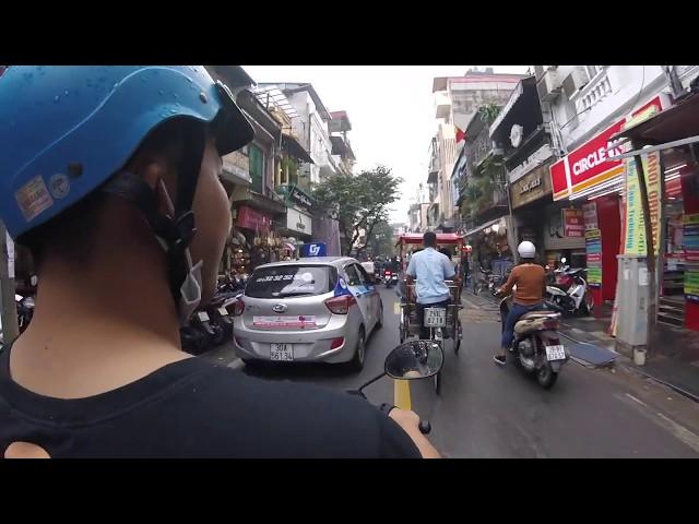 Hanoi Streets from the back of a Motorbike