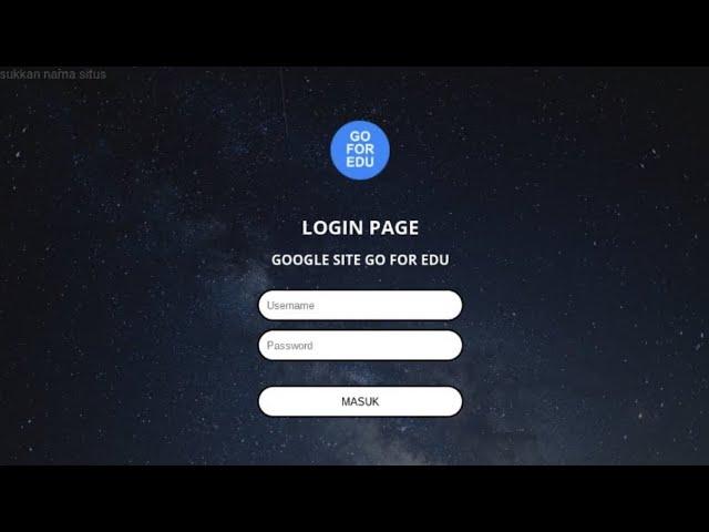 Simple Untuk Pemula ! cara membuat login page multi user google site tanpa coding