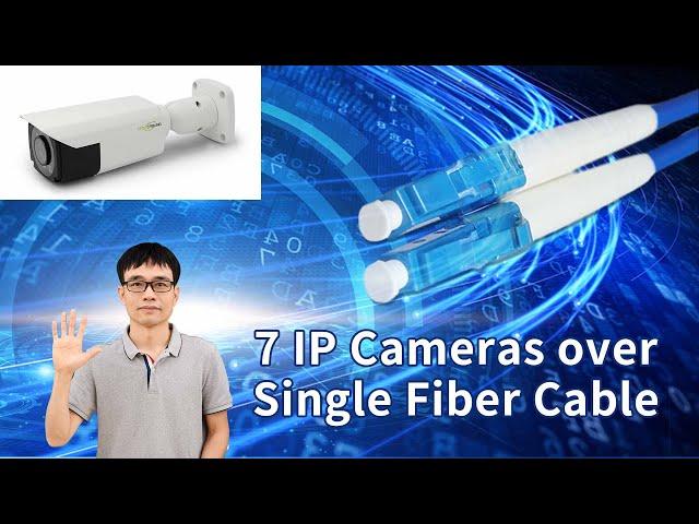 Single Pre-terminated Fiber Optical Cable and Mutiple IP Cameras