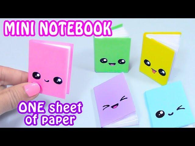 DIY MINI NOTEBOOKS ONE SHEET OF PAPER - DIY BACK TO SCHOOL