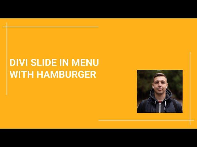 How to create the slide in menu with Divi theme Wordpress