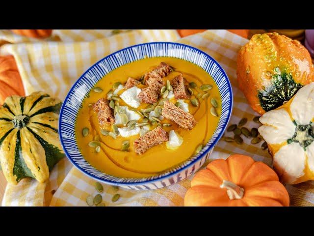 PUMPKIN CREAM SOUP | English Subtitles