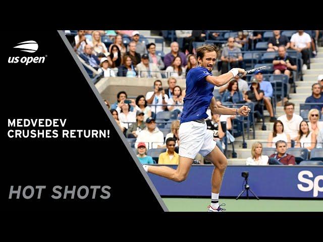 Daniil Medvedev Crushes A Forehand Return | 2021 US Open