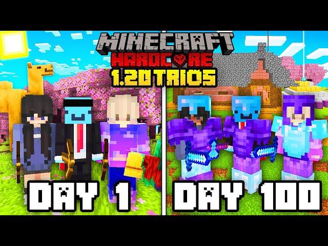 We Survived 100 Days in 1.20 Minecraft Hardcore...