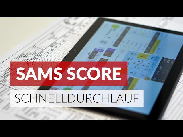 Tutorial: Spielberichte mit SAMS Score - Schnelldurchlauf (mit Tablet)