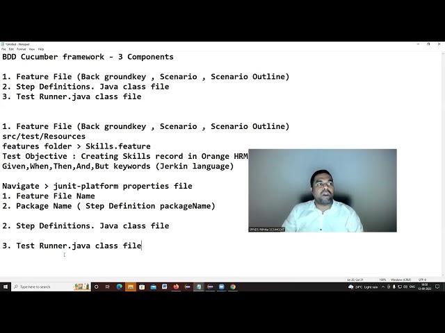 Cucumber Scenario Part2- Selenium Proxy Interview support Sudhakar +91-9294052778