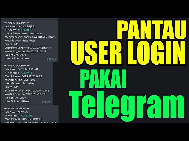 Pantau User Login Mikrotik Dengan Bot