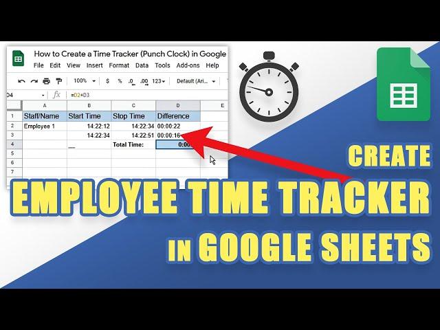 [Tutorial] EASILY Create a TIME TRACKER or PUNCH CLOCK in GOOGLE SHEETS (Free Add-On!)