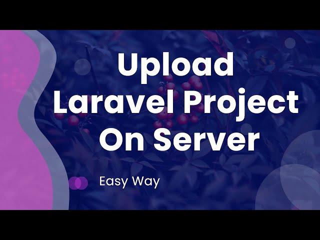 upload laravel  project on server with database setup (export and import)