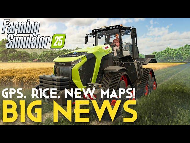 FARMING SIMULATOR 25 - LIVE Gameplay Reactions - Construction, Production Chains, GPS, & NEW MAPS!