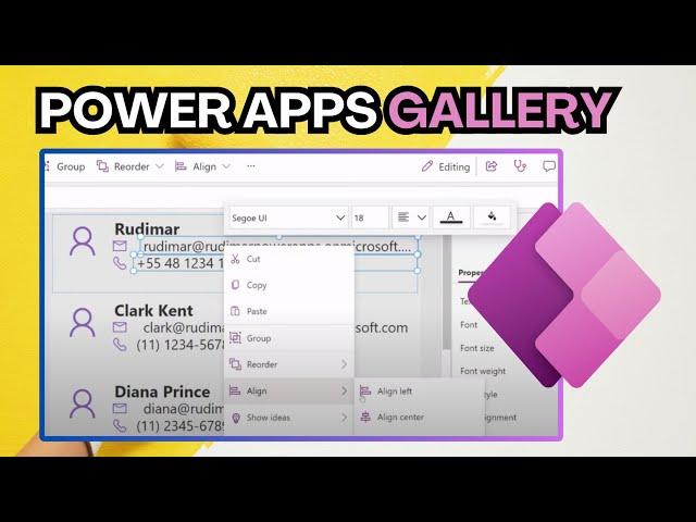 POWER APPS GALLERY CUSTOMIZATION | Power App Tutorial