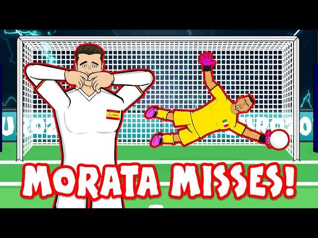 SPAIN OUT ON PENALTIES! (Italy vs Spain Morata Elmo Penalty Shoot-Out Euro 2020 Goals Highlights)