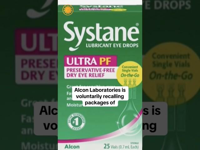 Systane eye drops recalled due to potential fungal contamination #shorts