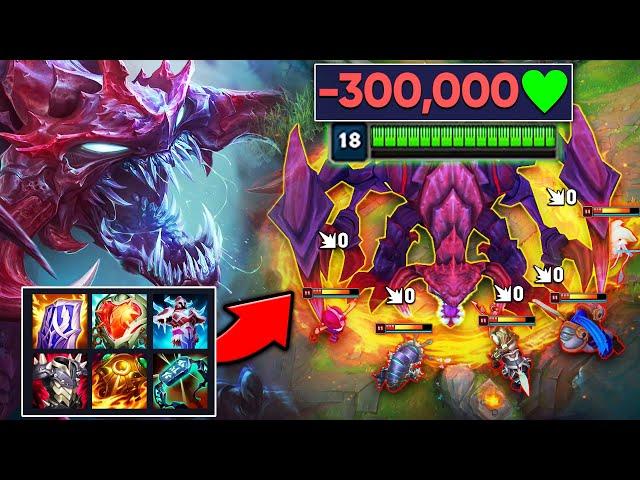 I BROKE THE DAMAGE TAKEN RECORD WITH MEGA TANK CHO’GATH (300,000 DAMAGE WTF?)