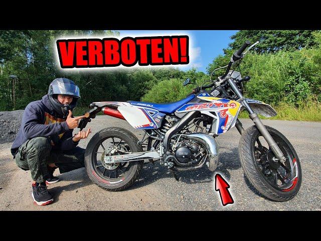 50ccm MOPED bekommt einen ILLEGALEN SPORT AUSPUFF! - Wie schnell fährt es DAMIT? (Radical Racing)