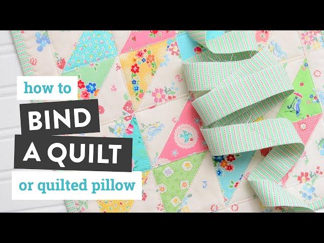 How to Bind a Quilt or Quilted Pillow - Quilt As You Go Pillow Tutorial PART 3