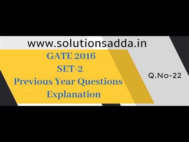 Algo | Matrix Chain | CS GATE PYQs | GATE 2016 Set-2 Solutions | Solutions Adda | Q22 | GATE 2022