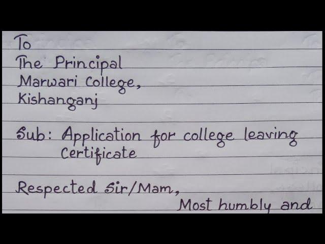 college leaving certificate application