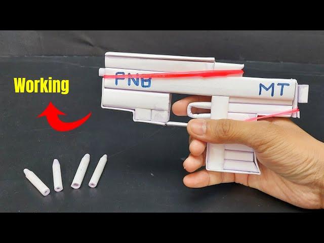 Powerful Paper Pistol Gun | How to Make a Powerful Paper Pistol Gun That Shoots Paper Bullets | Easy