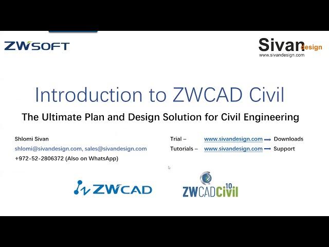 2020 12 08 ZWCAD Webinar Civil Solution from Sivan Design