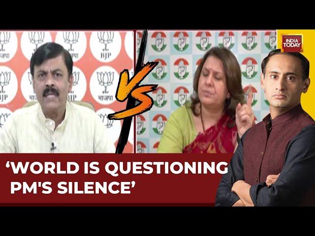 Watch As Congress's Supriya Shrinate & BJP's GVL Rao Gets Into Debate On Pm Silence On Manipur