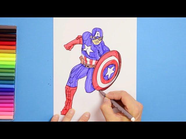 How to draw Captain America #art #artforall #arttutorial #easydrawing