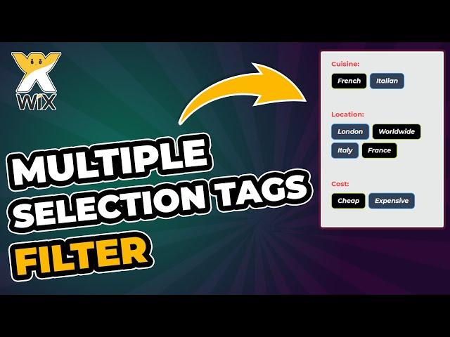 Multiple Selection Tags Filter in WIX  | EASY STEP-BY-STEP | Wix Ideas