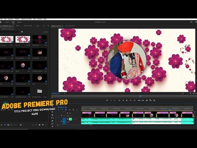 Wedding Title Project Free Dwonload 2024 || Adobe Premiere Pro || SURESH EDITS