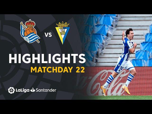 Highlights Real Sociedad vs Cádiz CF (4-1)