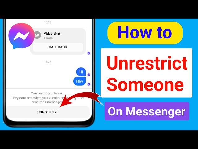 How to Unrestrict Someone On Messenger 2024 - Remove Restriction On Facebook Messenger