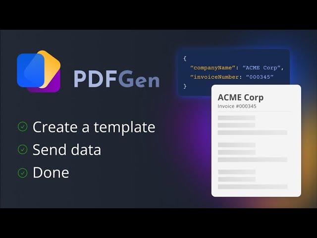 Introducing PDFGen - Dynamic PDF Generation for your App