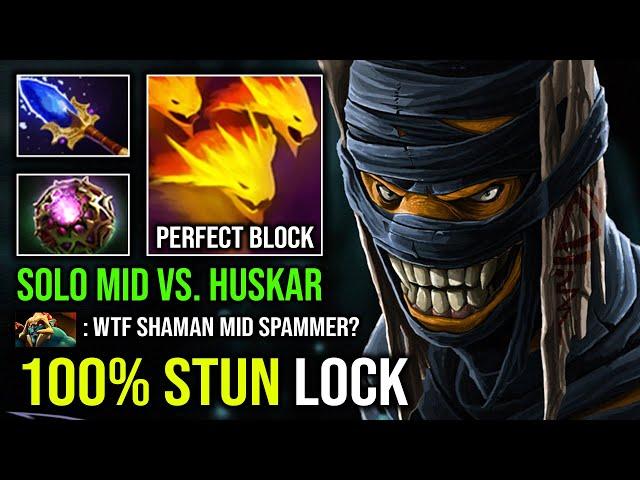 How to Mid Shadow Shaman Against Huskar with Perfect Block Serpent Ward Stun Lock Spammer Dota 2