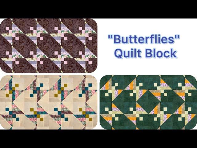 Mastering the BUTTERFLIES Quilt Block Made Easy! For Beginners