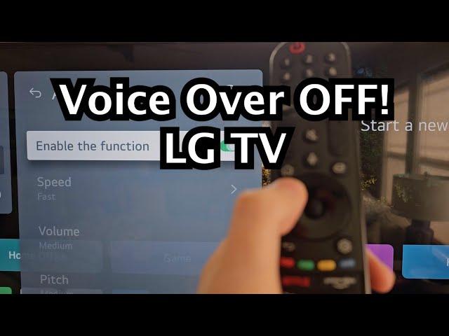 LG Smart TV - How to Turn OFF/ON Voice Guide!