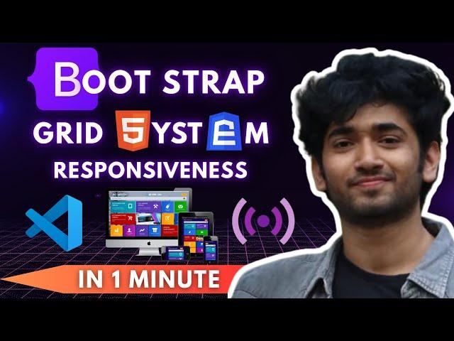 Master Bootstrap Grid System Responsiveness in Just 1 Minute! #html #css #htmlcss #coding #vscode