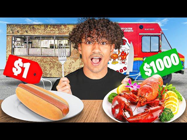 Eating At ONLY Cheap Vs Expensive Food Trucks!