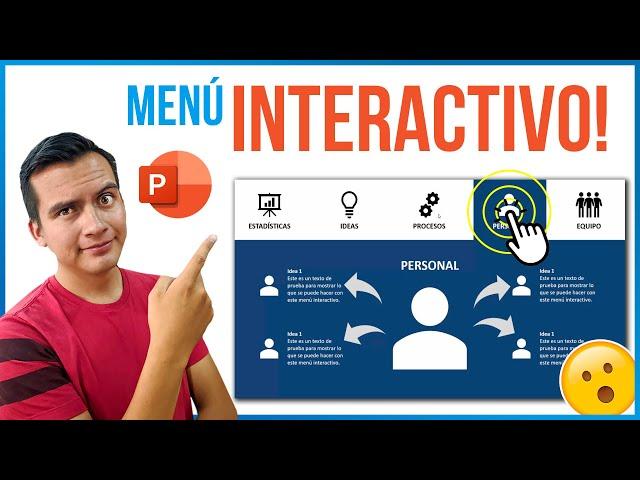 Sorprendente Infografía con MENU INTERACTIVO en PowerPoint  FÁCIL