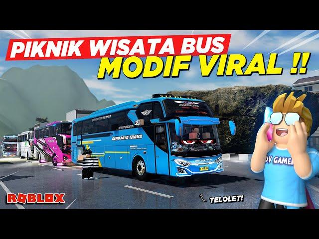 PIKNIK WISATA BUS TELOLET BASURI MODIFIKASI VIRAL KE TEBING !! ROLEPLAY BUS INDONESIA - Roblox