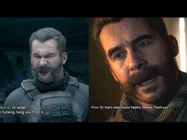 Change In Captain Price Threatening His Superiors - Call Of Duty Modern Warfare 2