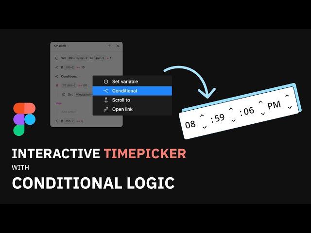 Create Interactive Date and Time Picker Using Figma Variable and Conditional Logic