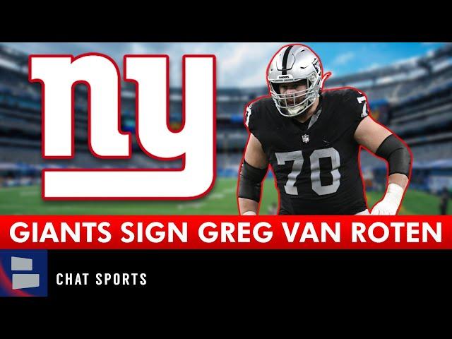  Giants Sign Greg Van Roten + CUT Aaron Robinson | New York Giants News