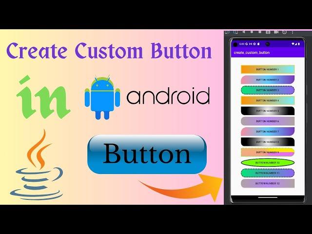 How to create custom button in Android Studio || Custom Button Design in android Studio || #android