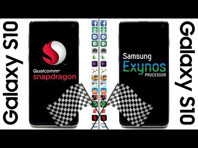 Galaxy S10 (Snapdragon) vs. Galaxy S10 (Exynos) Speed Test