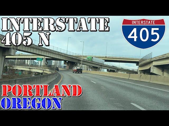 I-405 North - Portland - Oregon - 4K Highway Drive